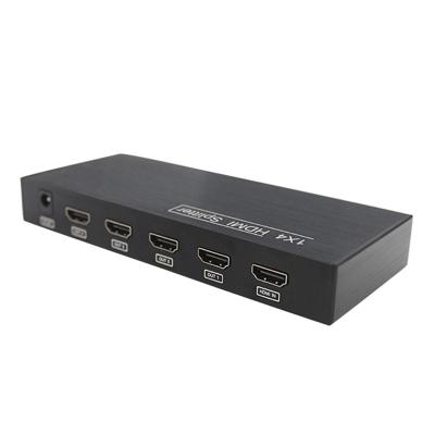 China Mall 1x4 HDMI splitter simultaneously displays 1 Ultra High Definition source on up to 4 Ultra HD displays plug and play for sale