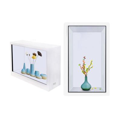 China 21.7 Inch 86 Inch LCD Custom Interactive Showcase Transparent Display Box With Touch Screen For Advertising BCXX00ADTS for sale