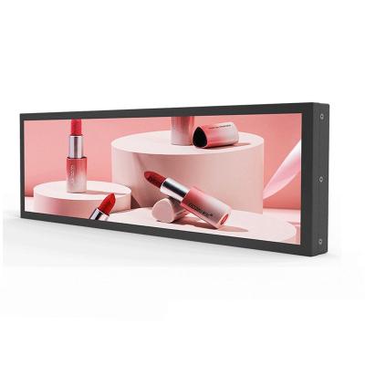 China Supermarket Shelf-edge Digital Signage Indoor Ultra Wide Stretch Bar 49.5 Inch LCD Display Screen Advertising Screen for sale