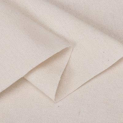 China DIMENSIONAL Sheer Cheap Raw White Unbleached Linen Fabric Greige Canvas Gray Cotton Fabric for sale