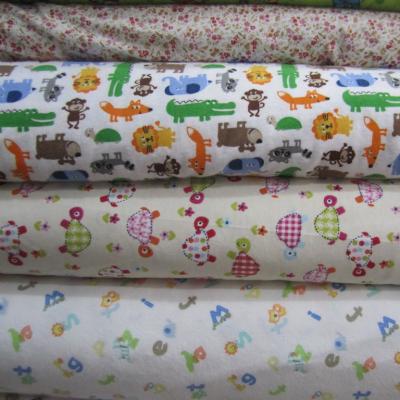 China Tear-Resistant Soft Cotton Fabric 100%Cotton Flannel Fabric For Baby Bedding Sets / Blanket / Home Textile for sale