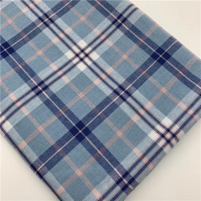 China Moisture-absorbent in Yarn Plaid Fabric Polyester Cotton Fabric TC CVC Shirting/Shirt Dress /Home Stock Dye Woven Fabric for sale