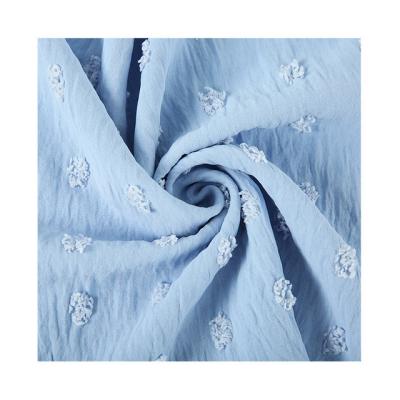 China 180D CEY Breathable Yarn Stretch Chiffon Fabric Solid Dyed Jacquard Polyester Fabric for sale