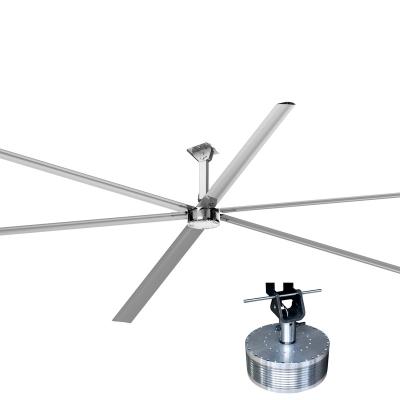 China 7.3m Big HVLS Ceiling Fan Industrial Energy Saving Ceiling Fan 24ft Hotels Fan With PMSM Motor for sale