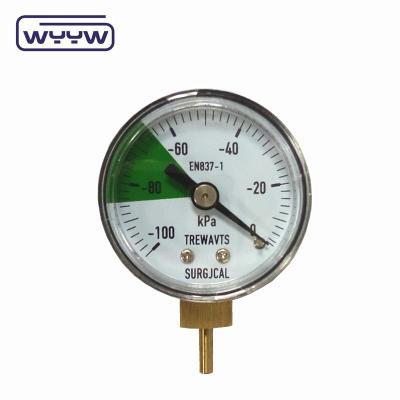 Cina -100-0kpa 40mm Gas Pressure Vacuum Gauge OEM ODM Personalizzato in vendita