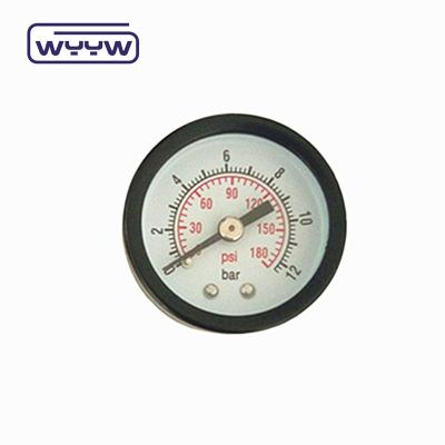 China Plastic Case Dual Scale Vacuum Pressure Gauge Back Mounting 1 1/2