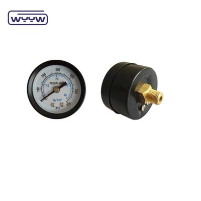 China 40 mm Achsbalken Psi Luftpumpe Druckmessgerät Manometer Rücken Montage zu verkaufen