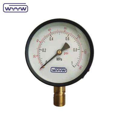 China 100mm Bourdon Tube Manometer Carbon Steel General Pressure Gauge for sale