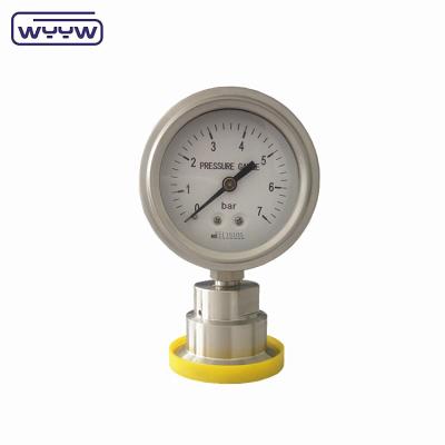 中国 high quality measuring instrument diaphragm seal silicone oil pressure gauges 販売のため