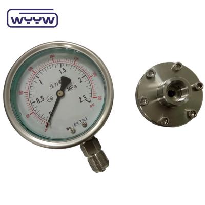 Cina all stainless steel diaphragm seal pressure gauge manometer in vendita