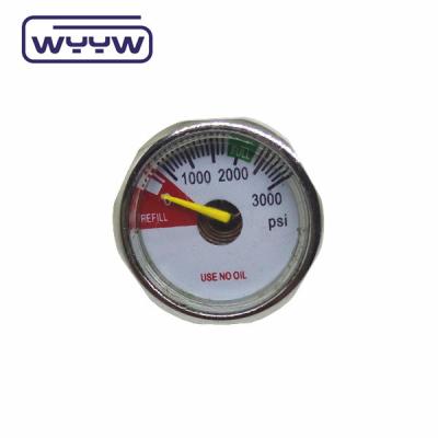 China OEM ODM Mini Pressure Gauge 300bar PCP Manometer 23mm for sale