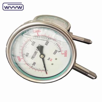 China OEM ODM OBM High Pressure Gauge Liquid Filled Utility Pressure Gauge 1000 Bar for sale