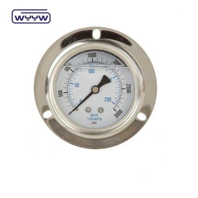 China Hydraulische Druckmessflansche sS304 Glycerin- oder Silicium-gefülltes Manometer zu verkaufen