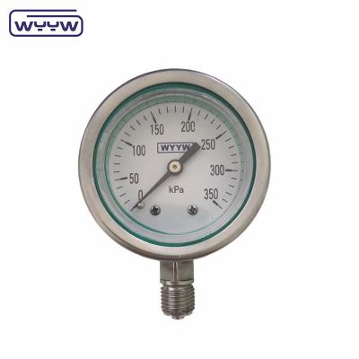 China Industrial Liquid Filled Pressure Gauge Compact 60mm for sale