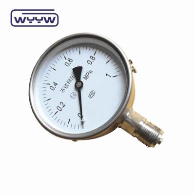 China Pressure 0 .. 1000 Bar All Stainless Steel Pressure Gauge For Pharmaceutical Applications No Liquid Filled for sale