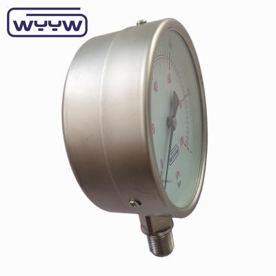 China Oil Filling Unavailable To Fill Oil Stainless Steel Pressure Gauge Accuracy Class ±1.6% For Harsh Environments for sale