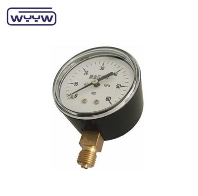 China Accuracy Capsule Pressure Gauge Aluminum Dial Black Steel or Stainless Steel Case 2.5% Pressure Accuracy Te koop