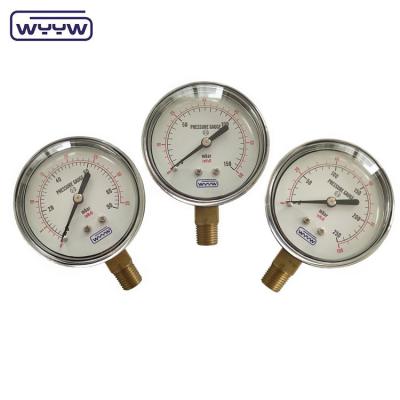 China Aluminum Black Pointer Bellows Pressure Manometer for Accurate Pressure Readings in Industrial Settings Te koop