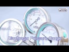 100mm dn20 pn40 flange type pressure gauge ss316 stainless steel