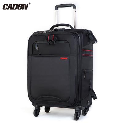 China CADeN K10 Large Capacity Camera Trolley Bag Good Quality Waterproof Camera DSLR/SLR Mirrorless Camera Backpack with Wheels for sale