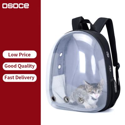 China OSOCE C06 Clear Acrylic Dog Cat Pet Carrier Backpack Bag Transparent Viable Waterproof Bubble Astronaut For Small Animal for sale