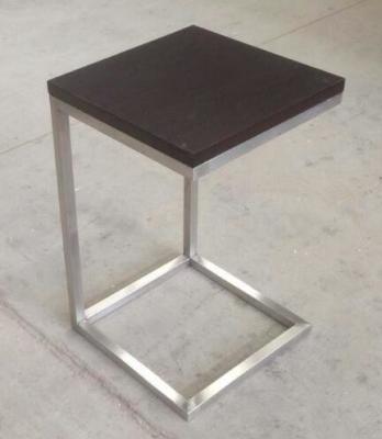 China solid wood top stainless steel metal side table/End table/coffee table for hotel furniture TA-0080 for sale