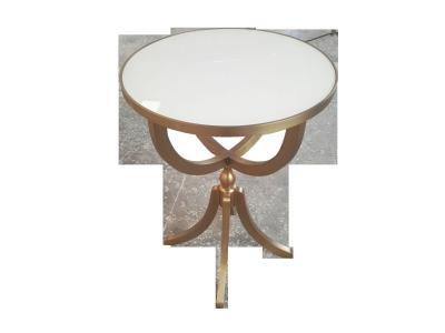 China high end stone top stainless steel metal side table/End table/coffee table for hotel furniture,casegoodsTA-0084 for sale