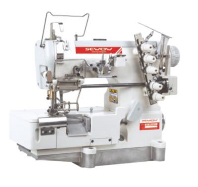 China HIGH-SPEED manual flatbed coupling sewing machine, with lace tying device, with cutter for sale