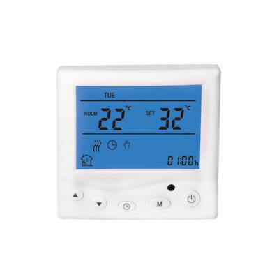 China Wholesale Numerical Water Heater Heat Press Radiator Valve Mid Humidity Digital Milky White Thermostat for sale