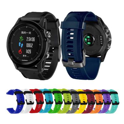 China Garmin 26mm Sport Replacement Flexible Watch Band For Garmin Fenix ​​3/3 Hour Fenix ​​5X With Tools Silicone Smart Watch Strap For Garmin 6X for sale