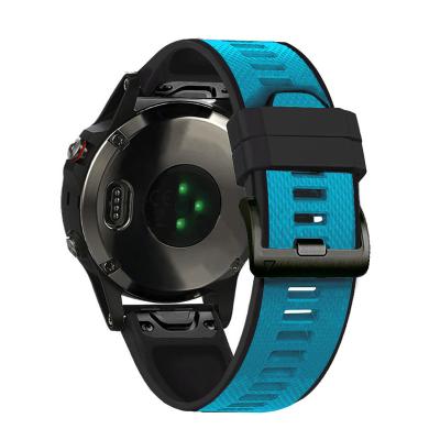 China Hot Selling 22mm Classic Flexible Silicone Sport Band For Garmin Fenix ​​6 5 Forerunner945 for sale