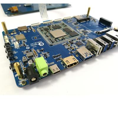 China RK3399 Stamp Hole Development Boards HARNESS Linux Board 186.5mm*115.6mm for sale