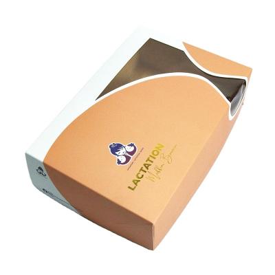 China Recyclable Packaging Boxes Pink Paper Cardboard Logo Gift Baking Supplies Box Custom Window Bakery Handle Cake Cupcake Donut for sale