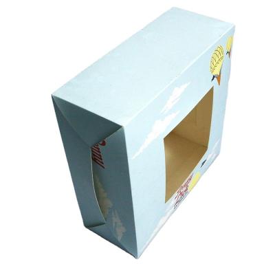 China Recyclable Cake Boxes Packaging Window Wholesale Wedding Ice Cream Delivery Transparent Personalized Paper Luxury Box for sale