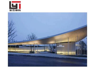 China Low Cost Modern Prefab Luxurious Arch Form Designed Steel Structure Building Landmark for sale