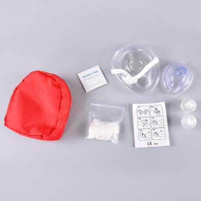 China MM-CPR010 non-woven fabric first aid kit bag cloth emergency barrier kit cpr breathing rescue for sale