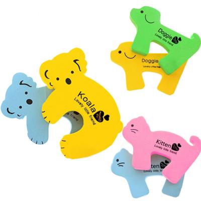 China Who respects the environment; shockproof ; multicolor impactproof MM-BSP012 baby child safety no finger pinch foam door stopper animal shape EVA for sale