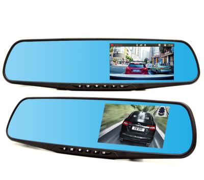 China Waterproof Hot Selling Dual Lens 4.3inch Car VCR Car Video DVR Auto DVR Driving Car Mirror Camera for sale