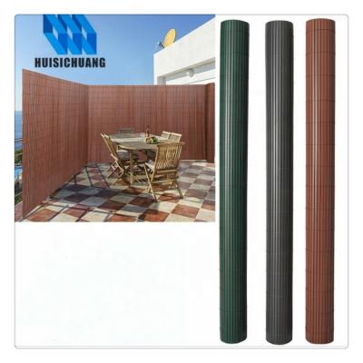 China Easily Assembled Artificial Bamboo Fence PVC Fence Screen Bamboo Mat Border Panel Garden Wall Privacy Privacy Garden Screen for sale