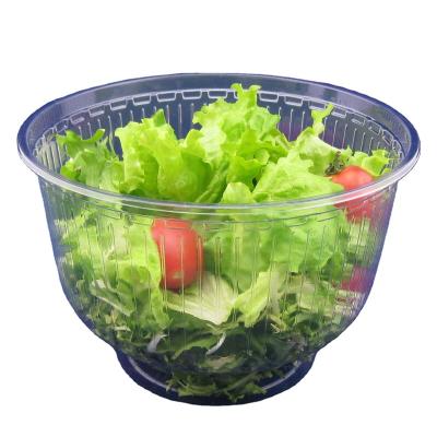 China Disposable Smoothie Rolls Disposable Plastic Bowls With Lid Cover Food Plastic Packaging Wholesale Plastic PET Customized Clear Edible Grade for sale