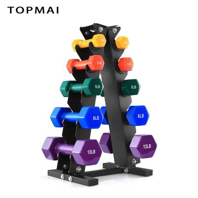 China China Factory Direct Selling Universal Neoprene/Vinyl Coated Hand Weights Dumbbells Set With Stand Rack for sale