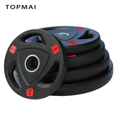 China Universal Fitness Exercise Weightlifting Equipment Gym Weight Rubber Black Bumper Plates for sale