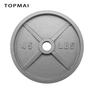 China Factory Direct Sale Universal Free Weighs Style Cast Iron Barbell Weight Two Inch Plates for sale