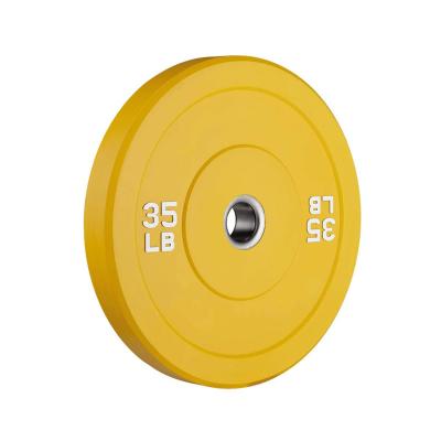 China Custom Logo Gym Dedicated Bumper Flat Color Universal High Quality Weightlifting Barbell Weight Plate for sale