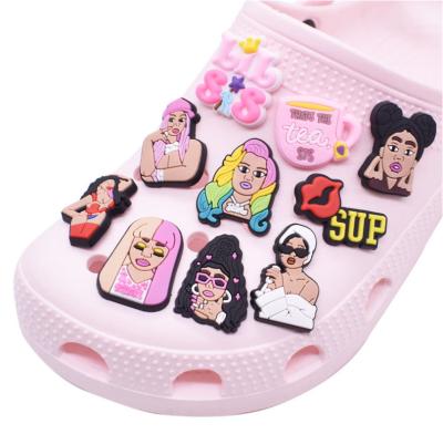 China Soft Wholesale PVC Shoe Decorations Shoe Buckle 2022 Hot New Trend Design for sale