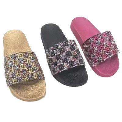 China Shoe Making Newest Diamond Slipper Top Strap For Ladies Casual Shoes for sale