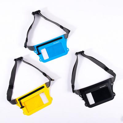 China Water Proof Zipper Waist Bag Opening Airtight Waterproof Mobile Phone Bag Waterproof Cellphone Swimming Transparent Bag for sale