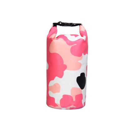 China Fashionable Pink Camouflage 3L PVC Ocean Package Waterproof Dry Bag With Shoulder Strap Outdoor Travel Waterproof Bags Dry Bag Backpacks for sale