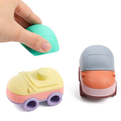 China 100% Eco-friendly/Non-toxic Eversoul BPA Free 100% Silicone Teething Cute Car Children Baby Educational Stuff Toys Gift For Children for sale