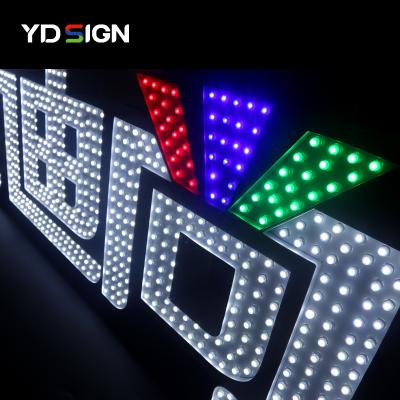 China Other Customized Outdoor 3d Metal Illuminated Led Frontlit And Backlit Letters Sign for sale